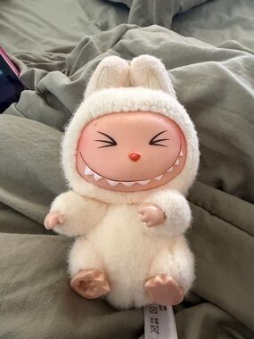 Cream Plush Bunny Monster Stuffed Animal - Soft Cute Character